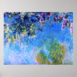 Wisteria door impressionist Claude Monet Poster<br><div class="desc">Wisteria van impressionist Claude Monet Wisteria (Wysteria) is geschilderd door de beroemde impressionistische schilder Claude Monet,  c. 1919-1920. Opmerking: we raden het halfglanzend papier of beter aan voor prachtige kleuren en voor een kwaliteitsdruk die jaren zal duren.</div>