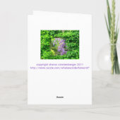 WISTERIA DOOR IVY BEDEKT OPEN VENSTER KAART (Achterkant)