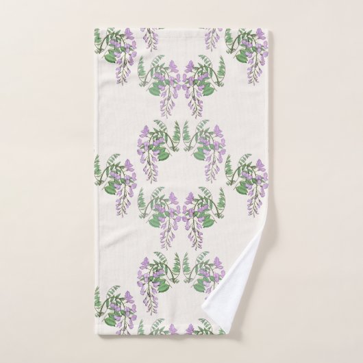 Wisteria Dream Floral Bath Towel Set Bad Handdoek (Handdoek)