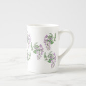 Wisteria Dream Wreath Personalized Bone China Mok (Rechts)