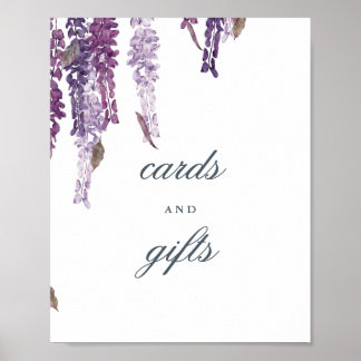 Wisteria droomt cadeaubord voor bruiloft poster