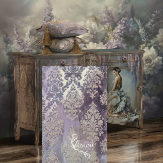 Wisteria Duif Paars Zilver Vintage Damast Tissuepapier
