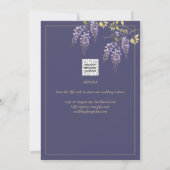 Wisteria Dusty Paarse Gold Wedding Save the Date Kaart (Achterkant)
