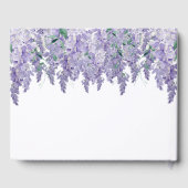 Wisteria Dusty Paarse Waterverf Wedding Gastenboek (Achterkant)