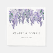 Wisteria Dusty Paarse Waterverf Wedding Servet (Voorkant)