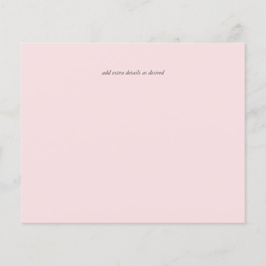 Wisteria Dusty Pink Weddenschap Save Dates BUDGET Flyer (Achterkant)