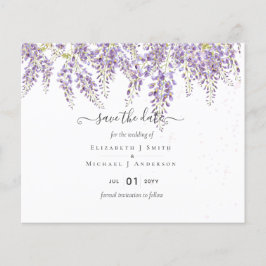 Wisteria Dusty Pink Weddenschap Save Dates BUDGET Flyer