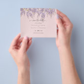 Wisteria Dusty Pink Wedding Save Dates BUDGET Flye Flyer (Hand)