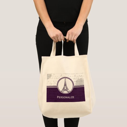 Wisteria Eiffel Tower Tote Bag (Voorkant (product))