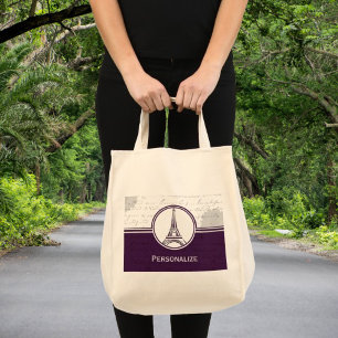 Wisteria Eiffel Tower Tote Bag