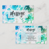 ** Wisteria en Rozen Bloemen MASSAGE Bloemen Visitekaartje (Voorkant / Achterkant)