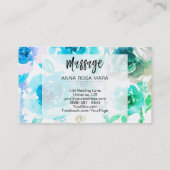 ** Wisteria en Rozen Bloemen MASSAGE Bloemen Visitekaartje (Achterkant)