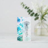 ** Wisteria en Rozen Bloemen Pad van Nirvana Visitekaartje (Staand voorkant)