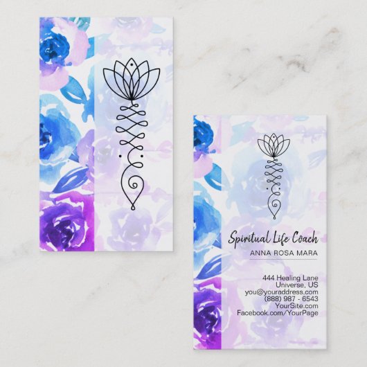** Wisteria en Rozen pad van Nirvana Flowers Visitekaartje (Voorkant / Achterkant)