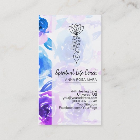 ** Wisteria en Rozen pad van Nirvana Flowers Visitekaartje (Achterkant)