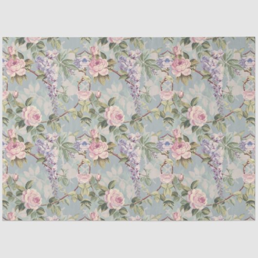 Wisteria en Rozen Tissue Paper Tissuepapier (Voorkant)