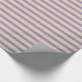 Wisteria en Tan Striped Wrapping Paper Cadeaupapier (Hoek)
