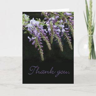 Wisteria Floral Dank u wel Bedankkaart