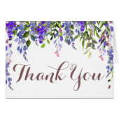Wisteria Floral Drop Thank You (Voorkant Horizontaal)