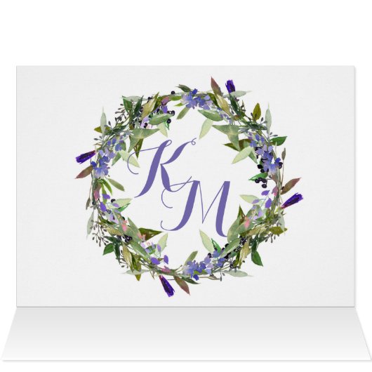 Wisteria Floral Drop Thank You (Binnen Horizontaal (Boven))