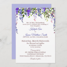 Wisteria Floral Moderne bruiloft