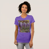 Wisteria Floral Paarse T-shirt (Voorkant volledig)
