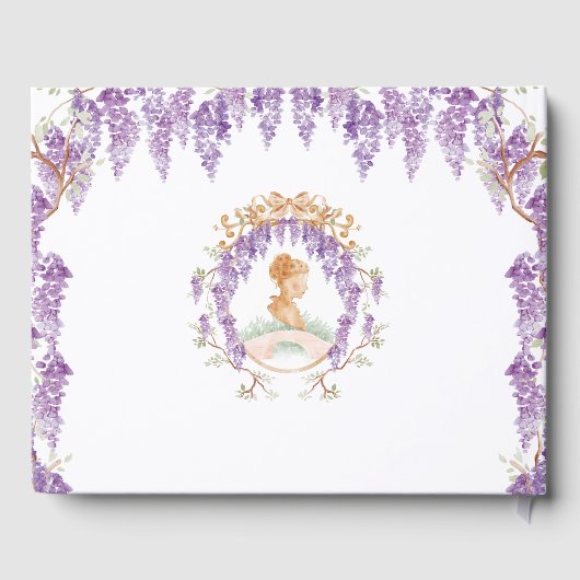  Wisteria Floral Regency Vrijgezellenfeest Gastenboek (Achterkant)