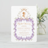 Wisteria Floral Regency Vrijgezellenfeest Kaart (Staand voorkant)