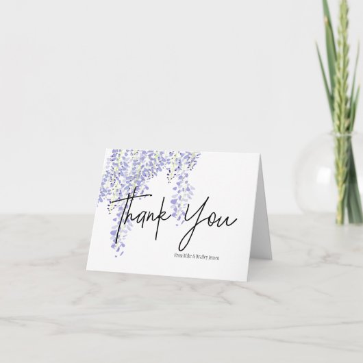 Wisteria Floral Speciaal bedankt kaartje (Voorkant)