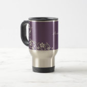 Wisteria Floral Swirls Travel Mug Reisbeker (Voorkant links)