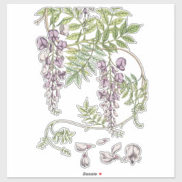 Wisteria Florals Crafting en Decoupage Sticker