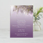 Wisteria Flower Lavender Bridal Shower Invitation Kaart (Staand voorkant)
