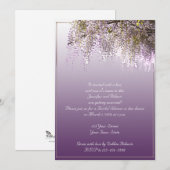 Wisteria Flower Lavender Bridal Shower Invitation Kaart (Voorkant / Achterkant)