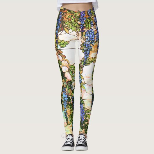 Wisteria Flower Vine All Over Print Leggings (Voorkant)