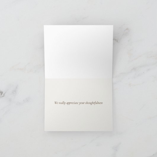 Wisteria Flowers bedankt je voor het cadeautje. (Binnen)