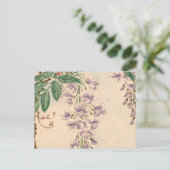 Wisteria Flowers, Purple Flowers, Floral Pattern Briefkaart (Staand voorkant)