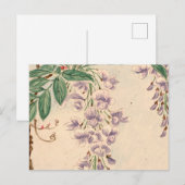 Wisteria Flowers, Purple Flowers, Floral Pattern Briefkaart (Voorkant / Achterkant)