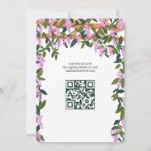 Wisteria Flowers Vines CUSTOM QR Code Baby shower Kaart (Achterkant)