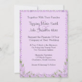 Wisteria Flowers Wedding Invitation Kaart (Voorkant)