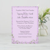 Wisteria Flowers Wedding Invitation Kaart (Staand voorkant)