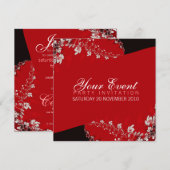 Wisteria Fractal Invitations Kaart (Voorkant / Achterkant)