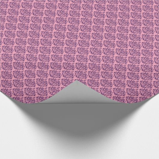 Wisteria Frosted Orchid Damask Cadeaupapier (Hoek)