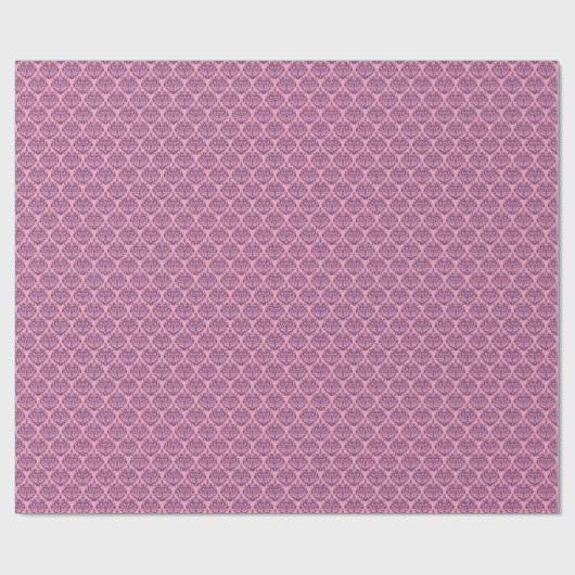 Wisteria Frosted Orchid Damask Cadeaupapier (Vlak)