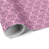 Wisteria Frosted Orchid Damask Cadeaupapier (Rol Hoek)