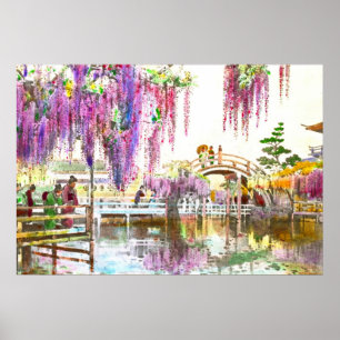 Wisteria Garden 1908 Poster