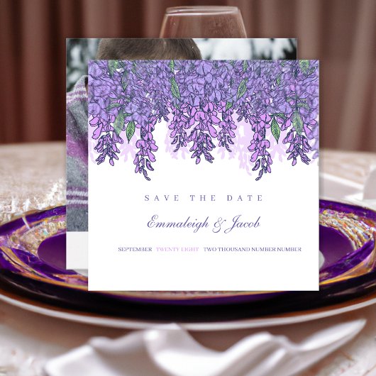 Wisteria Garden Romantic Paars Save the Date
