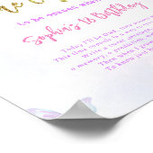 Wisteria Glitter Vlinder Verjaardag Tijd Capsule Poster (Hoek)