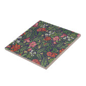 Wisteria, Honeysuckle en Crickets Dark Blue Tegeltje (Zijkant)