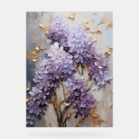 Wisteria - Impasto Floral Acryl Bord (Voorkant)