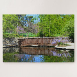 Wisteria in Bloom bij Loose Park Bridge Legpuzzel